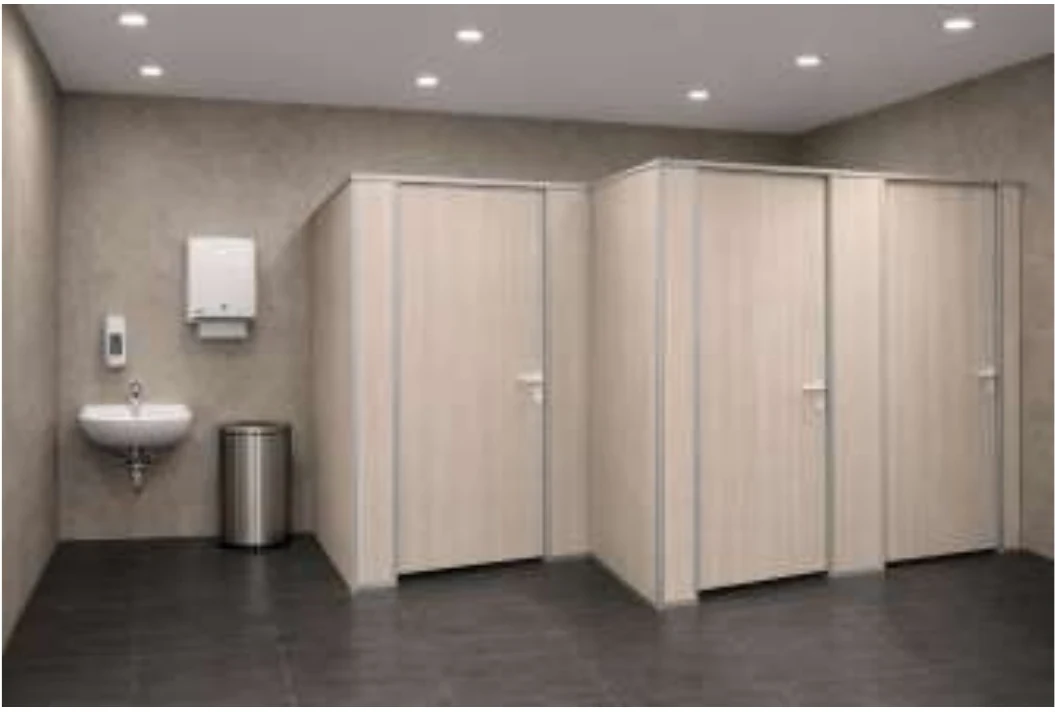 WC-Trennwand Serie TF in bodenbündiger Ausführung