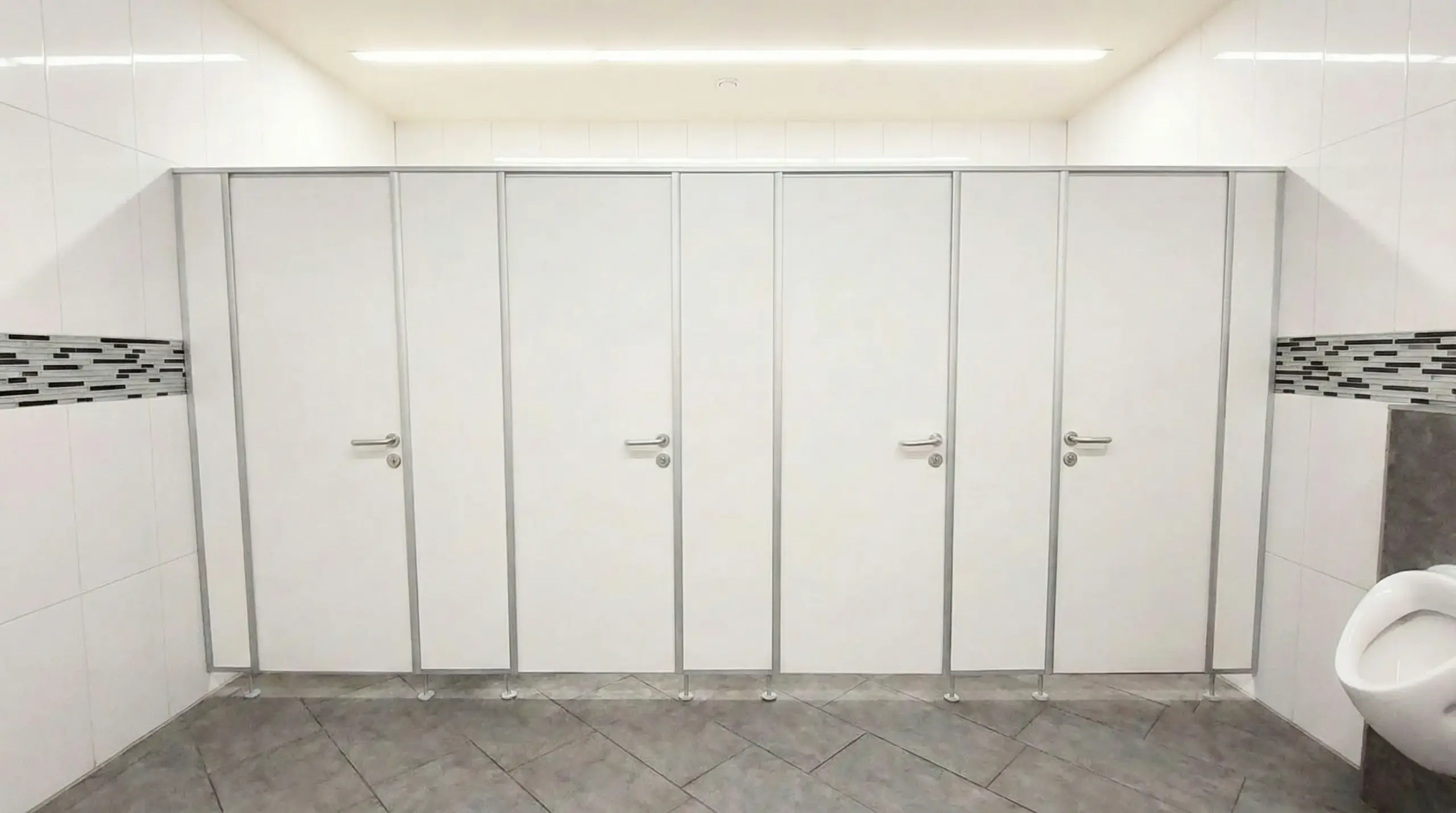 WC-Trennwand Toilettentrennwand Typ TF 4 Kabinen, weiß Estex Towe